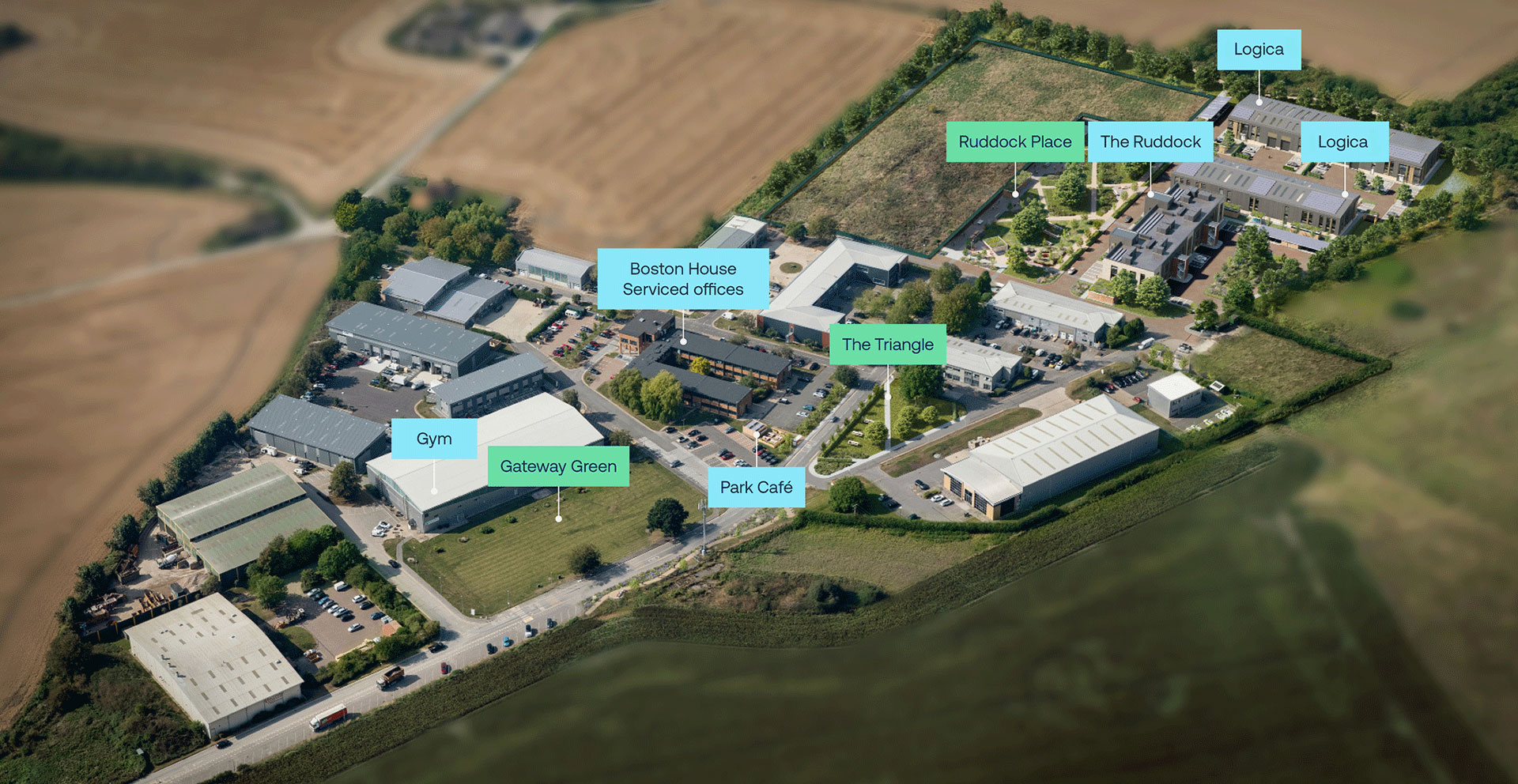 Grove Business Park aerial view
